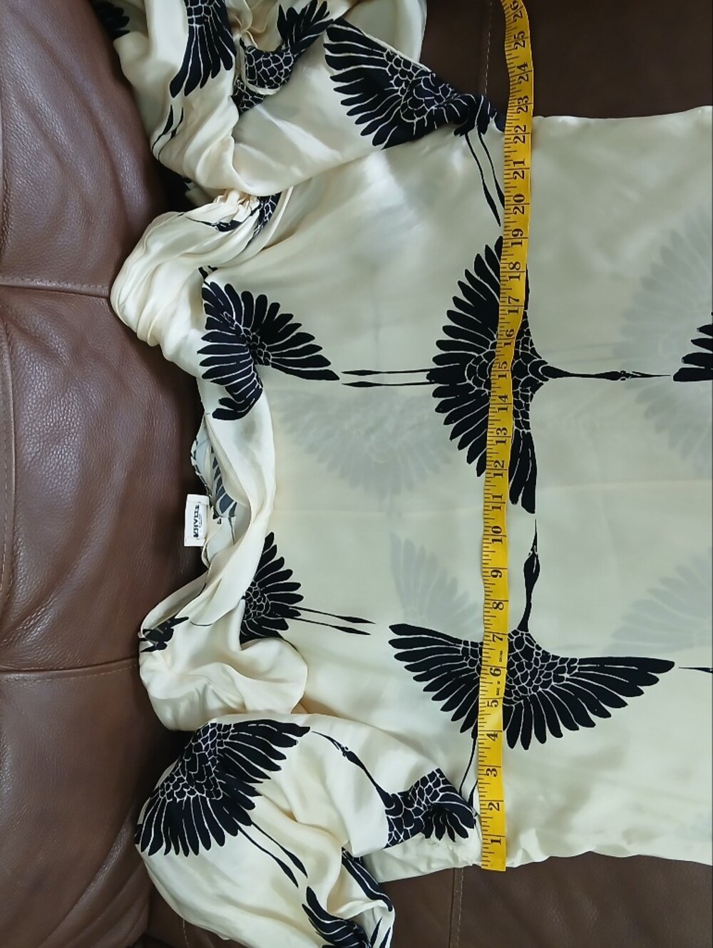 KHAITE Zelma Black & Cream Crane Print Dress - Picture 16 of 16